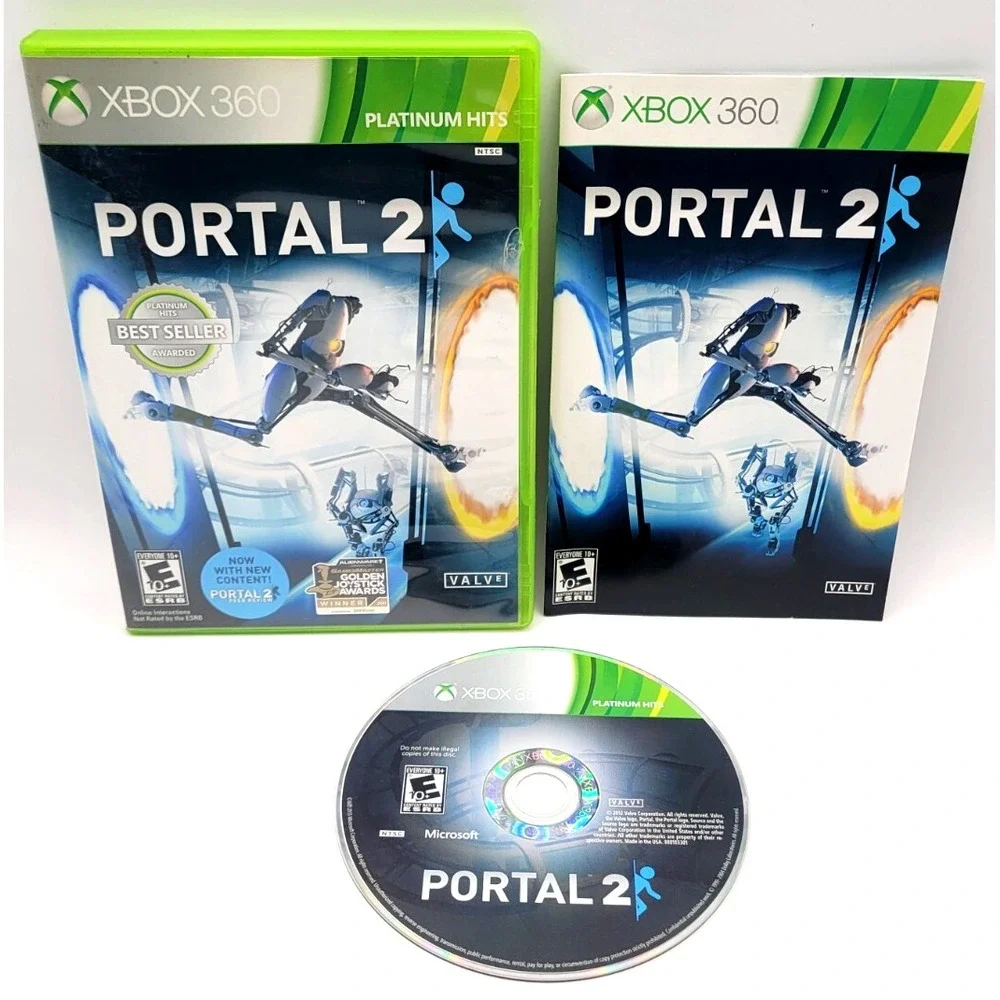Portal 2 Microsoft (Xbox 360, 2011) CIB COMPLETE IN‎ BOX VALVE